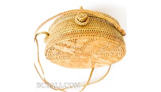 New Circle Star Rattan Sling Bags Full Handwoven Unique